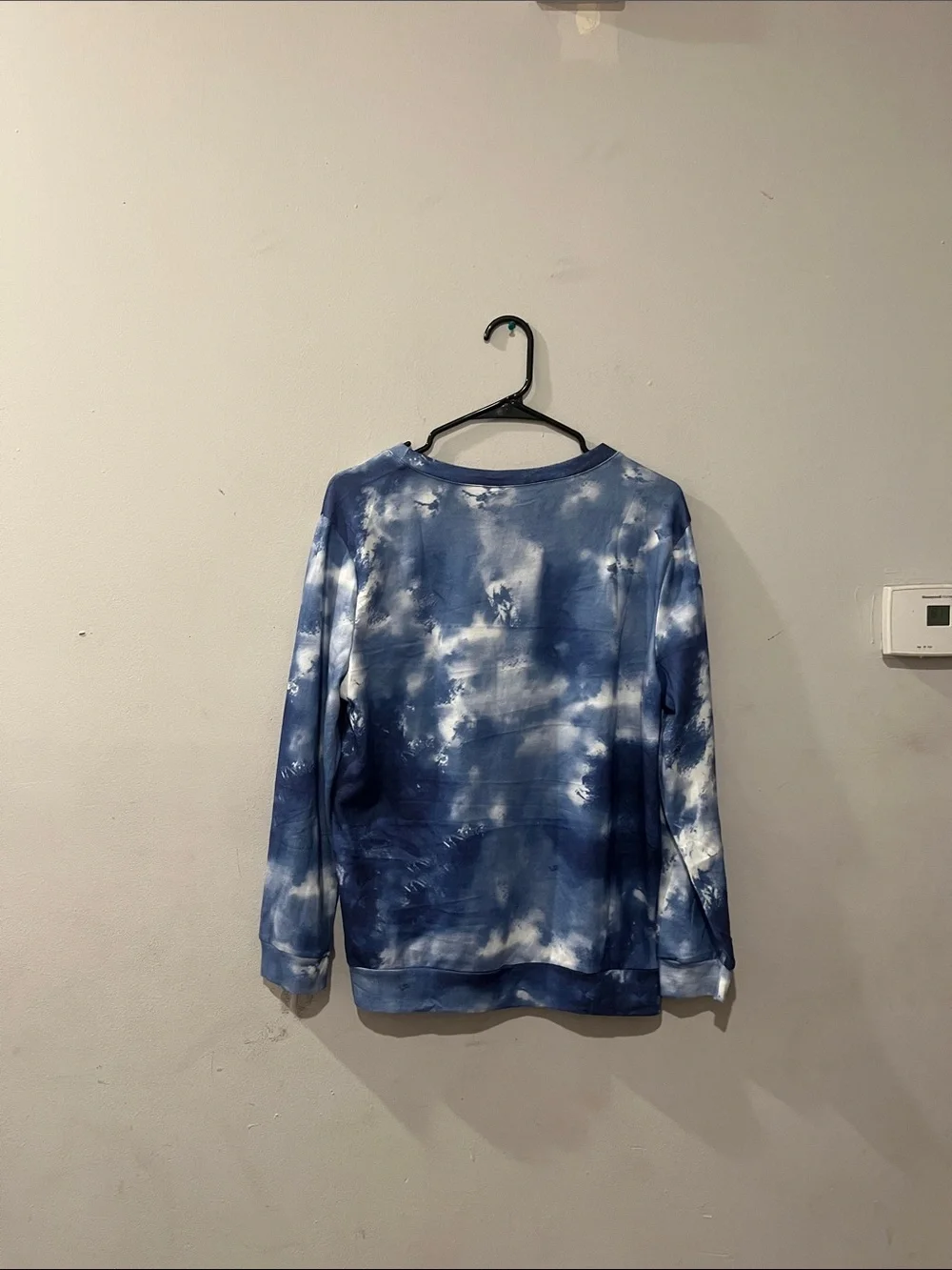 Men's Blue Tie-Dye Crewneck Sweater